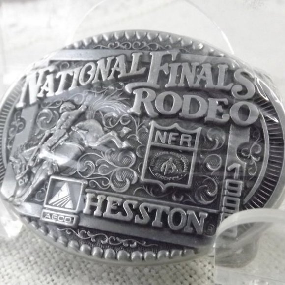 Hesston National Finals Rodeo 1998 Mini Buckle - Picture 2 of 7